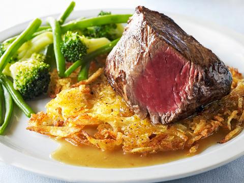 Biefstuk met kalfsjus en rösti