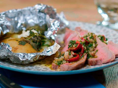 Côte à l’os met chimichurrisaus