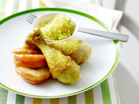 Kippenboutjes met gebakken appel