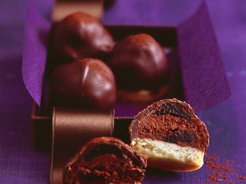 Koekjes met amarena-kersen en chocola