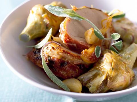 Filet mignon met artisjok en salie