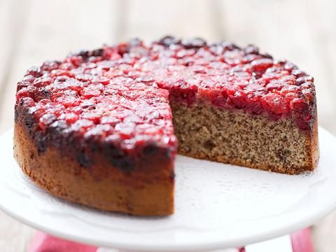 Omgekeerde cranberrycake