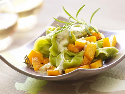 Tortellini met pompoen