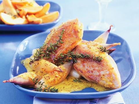Kipfilet met mosterdsaus