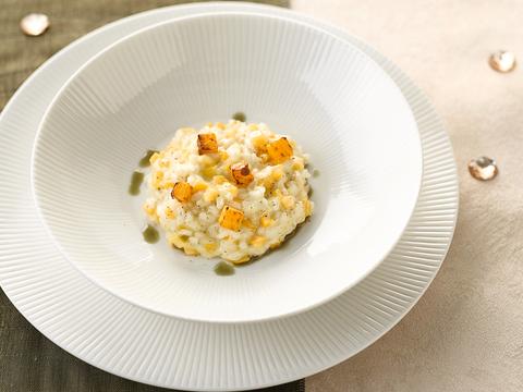 Pompoenrisotto met pecorino