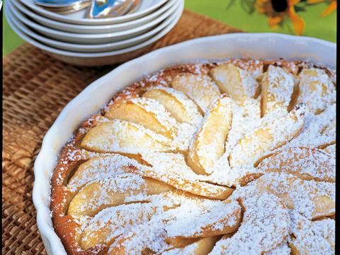 Perenclafoutis met amandelen
