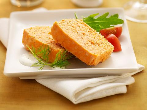 Terrine van zalm met dilledressing