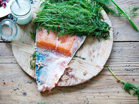 In gin gemarineerde zalm