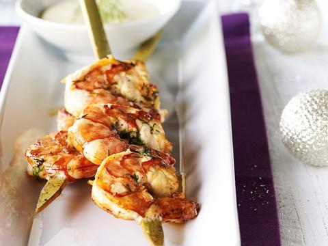 Scampi’s met saffraansaus