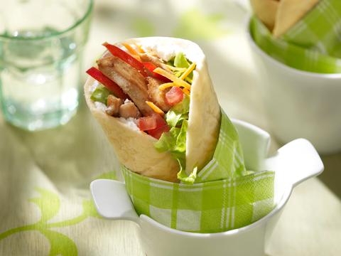 Wraps met kip en geitenkaas