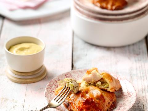 Empanada met kruidenspek en savooikool