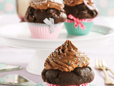 Cupcakes met chocoladecrème