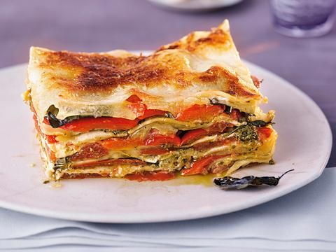 Lasagne met paprika
