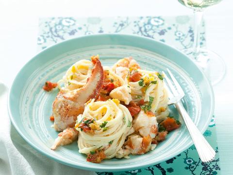 Kreeftjes met pasta