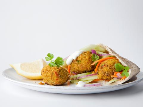 Falafel met Griekse yoghurt