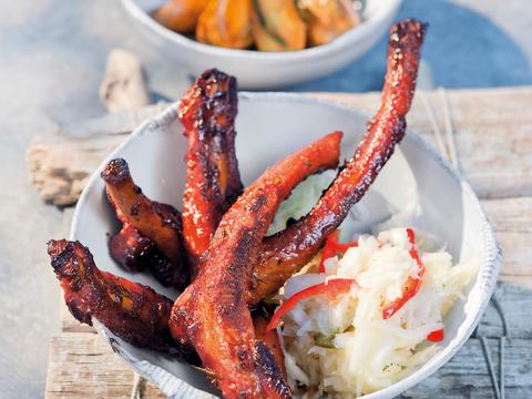 Spareribs in pikante honingmarinade