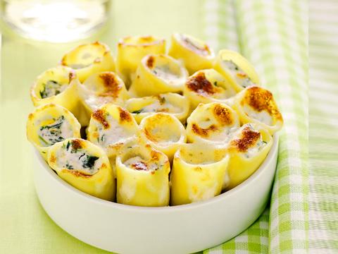 Cannelloni met ricotta en spinazie