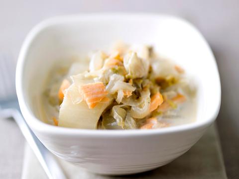 Stoofpotje van witloof en zalm