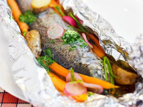 Forel in papillot