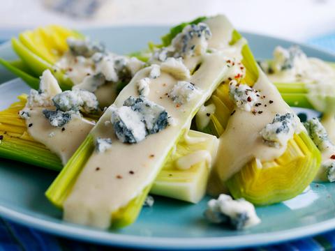 Prei met gorgonzolasaus