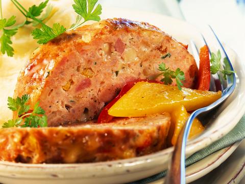 Gehaktkoek met paprika