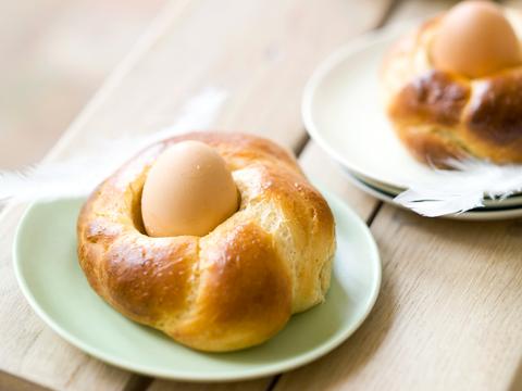 Briochebroodjes met ei