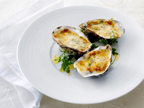 Gegratineerde oesters
