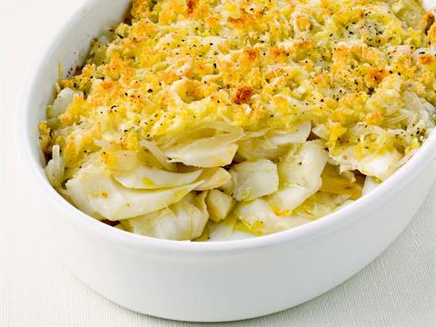 Gratin van kabeljauw en venkel
