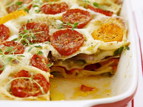 Lasagne met tomatentopping