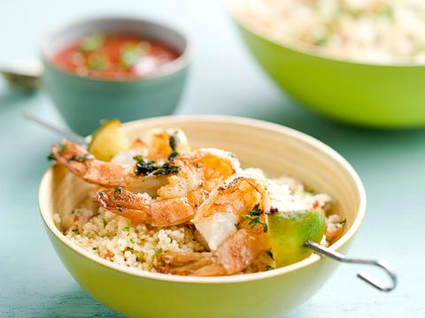 Scampispiesjes met tabouleh