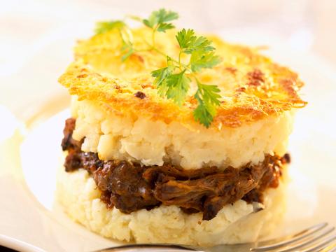 Parmentier van ossenstaart en puree