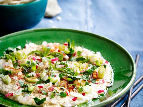 Hummus met rauwkost