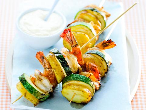 Aardappelspiesjes met scampi's