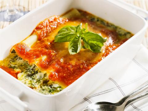 Cannelloni met spinazie en ricotta