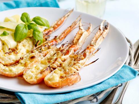 Gegratineerde langoustines