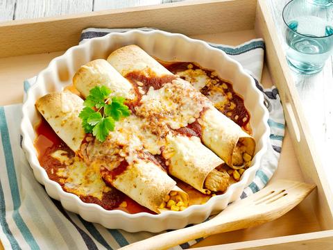 Enchilada’s met kip en maïs