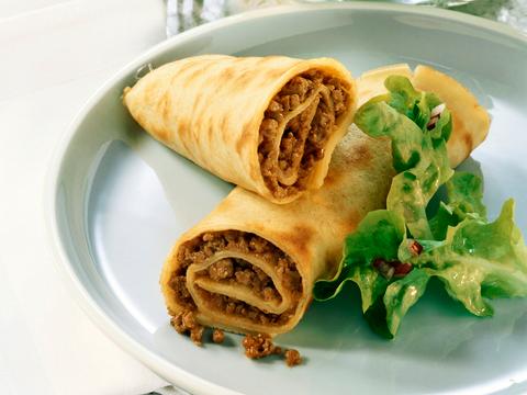 Glutenvrije flensjes met gehakt