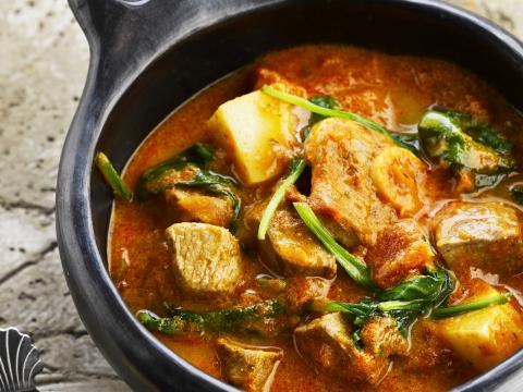 Rode curry met kalfsvlees