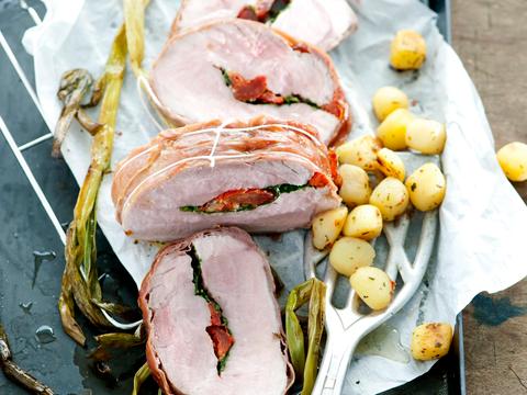 Varkensfilet met rucola en prosciutto