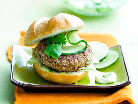 Krabburger met limoendressing
