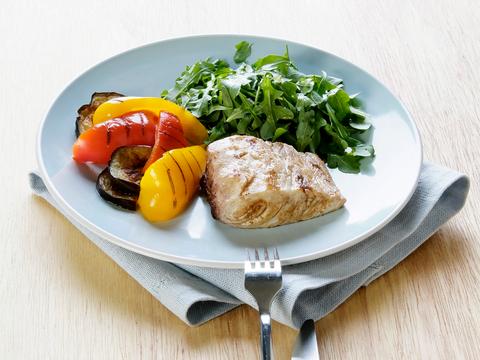 Tarbot met gegrilde groenten