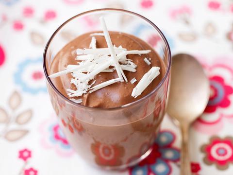 Warme chocolademousse met rum
