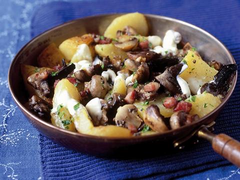 Champignon-aardappelpannetje