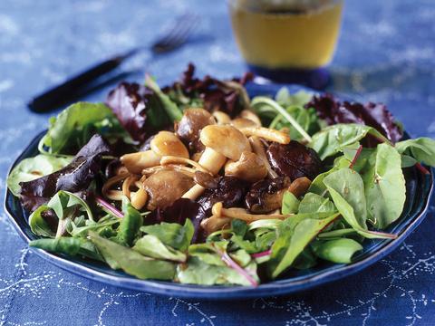 Lauwe paddenstoelensalade