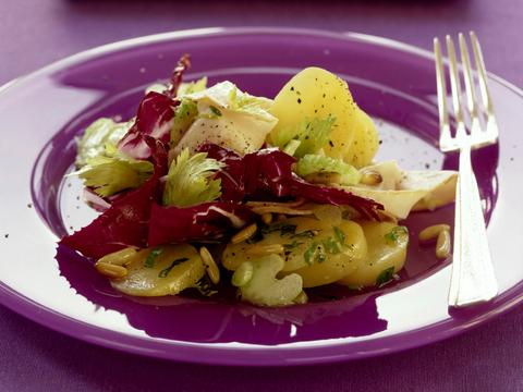 Aardappelsalade met sinaasappeldressing