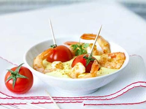 scampi in kerrieyoghurt
