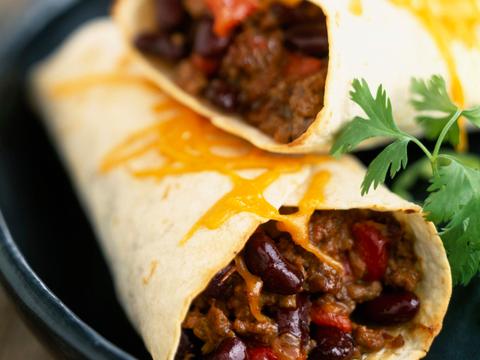 Burritos met chili con carne