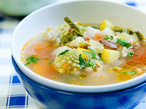 Minestrone met balletjes