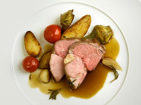 Lamsbout met artisjokken