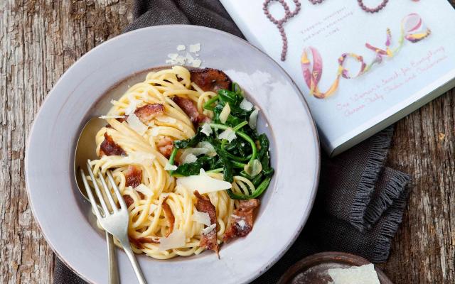 Spaghetti carbonara à la Eat, pray, love